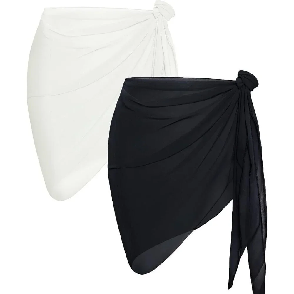 Sheer Beach Sarong Skirt Swimsuit Cover-Up Wrap for Women